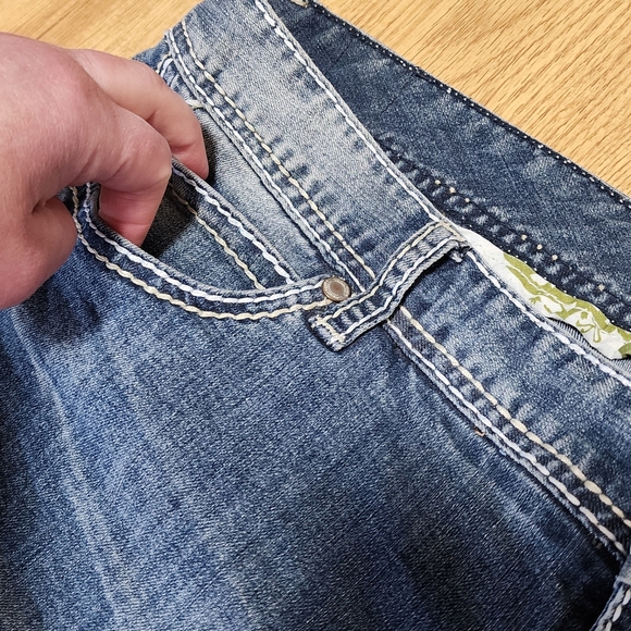 Women's 13/14 Blue Cropped Jeans - Picture 3 of 8